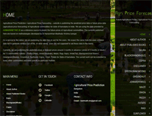 Tablet Screenshot of agriculturalpriceprediction.com